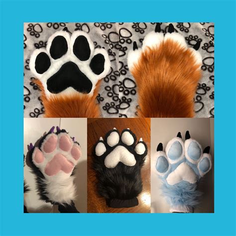 fursuit paw template|different types of fursuit paws.